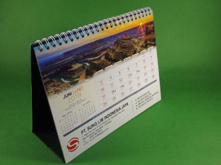 Kalender Meja 2018 PT Sung Lim Indonesia Jaya