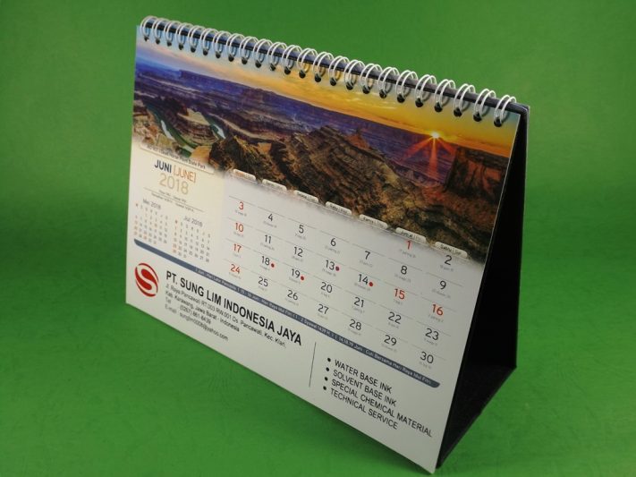 Kalender Meja 2018 PT Sung Lim Indonesia Jaya