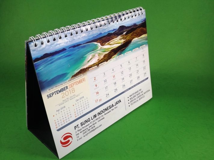 Kalender Meja 2018 PT Sung Lim Indonesia Jaya