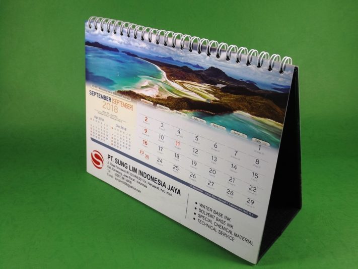 Kalender Meja 2018 PT Sung Lim Indonesia Jaya