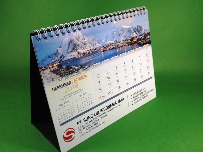 Kalender Meja 2018 PT Sung Lim Indonesia Jaya