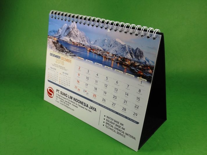Kalender Meja 2018 PT Sung Lim Indonesia Jaya