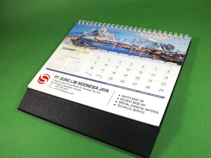 Kalender Meja 2018 PT Sung Lim Indonesia Jaya