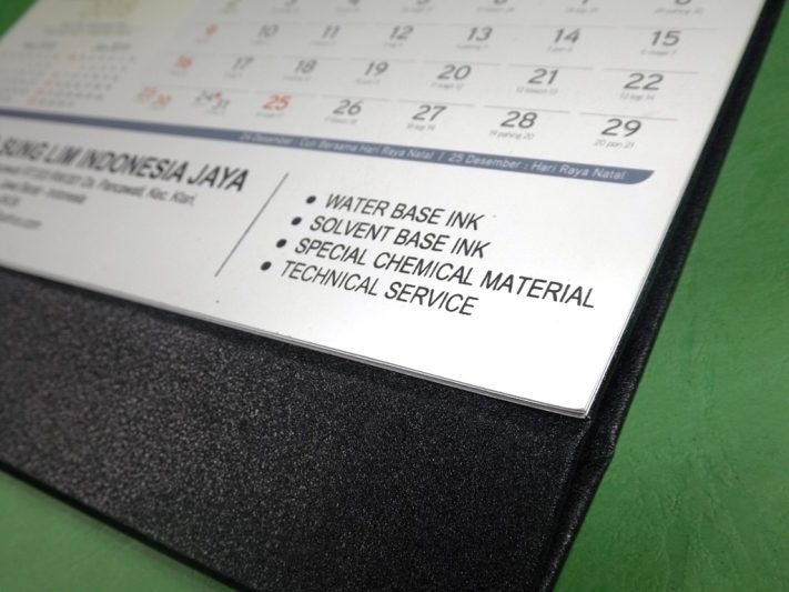 Kalender Meja 2018 PT Sung Lim Indonesia Jaya