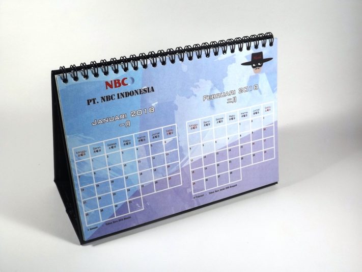 Produk Kalender Meja 2018 PT NBC File Template Free Download