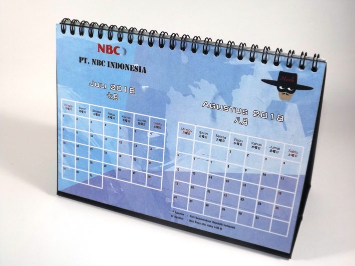 Produk Kalender Meja 2018 PT NBC File Template Free Download