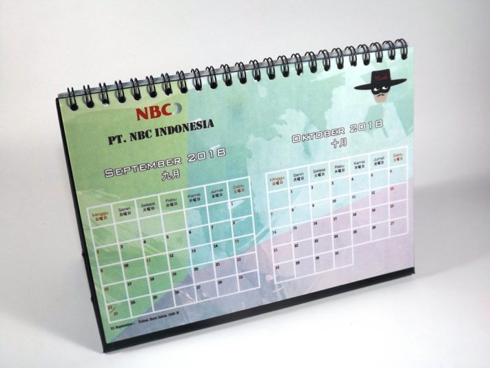 Produk Kalender Meja 2018 PT NBC File Template Free Download