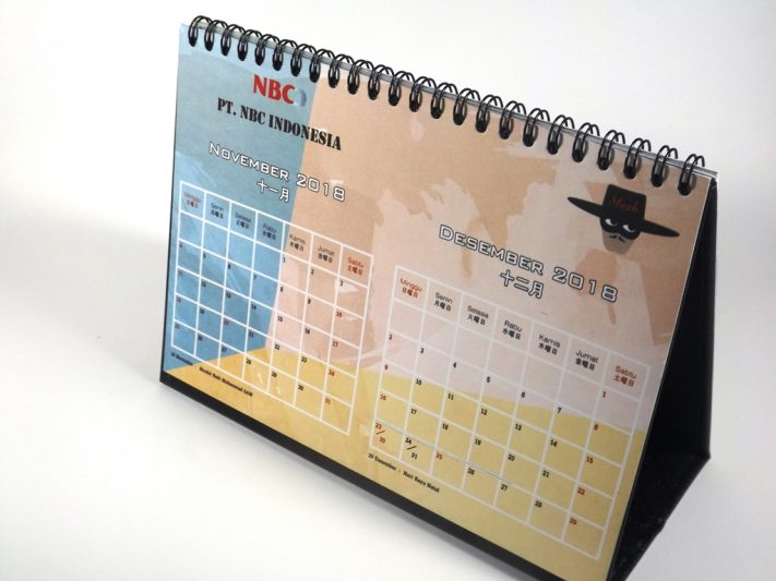 Produk Kalender Meja 2018 PT NBC File Template Free Download