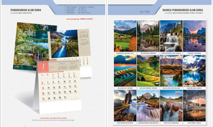 Kalender Meja 2019 dengan 32 Desain Standard Special Exclusive Executive Jumbo