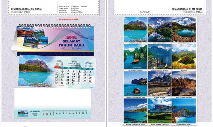 Kalender Meja 2019 dengan 32 Desain Standard Special Exclusive Executive Jumbo