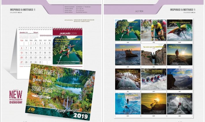 Kalender Meja 2019 dengan 32 Desain Standard Special Exclusive Executive Jumbo