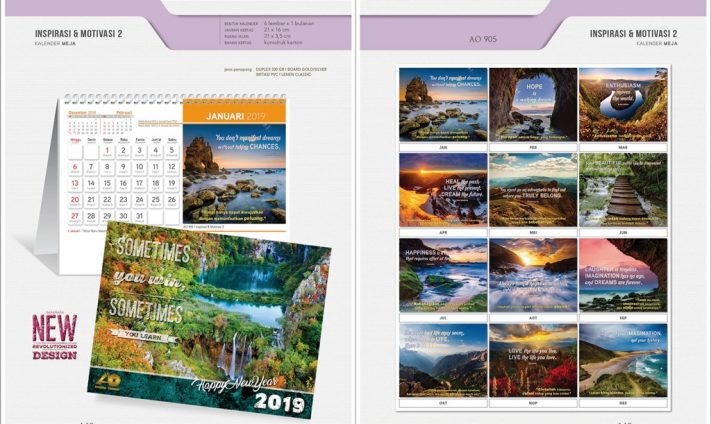 Kalender Meja 2019 dengan 32 Desain Standard Special Exclusive Executive Jumbo