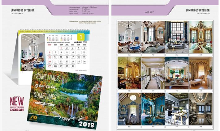 Kalender Meja 2019 dengan 32 Desain Standard Special Exclusive Executive Jumbo