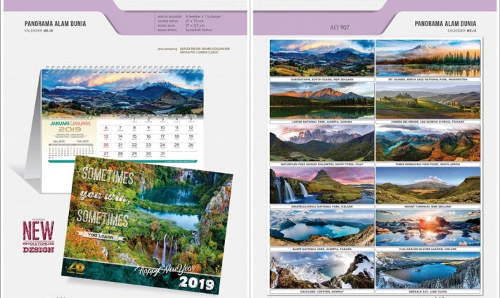Kalender Meja 2019 dengan 32 Desain Standard Special Exclusive Executive Jumbo