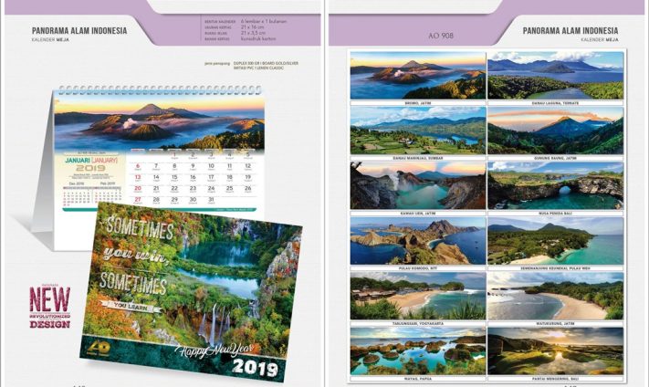Kalender Meja 2019 dengan 32 Desain Standard Special Exclusive Executive Jumbo