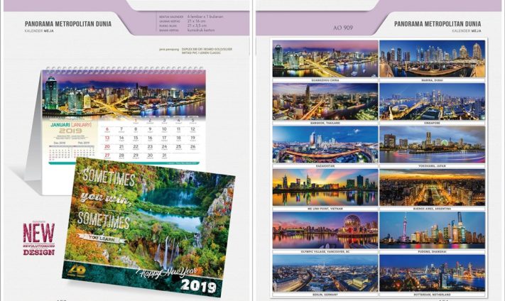 Kalender Meja 2019 dengan 32 Desain Standard Special Exclusive Executive Jumbo