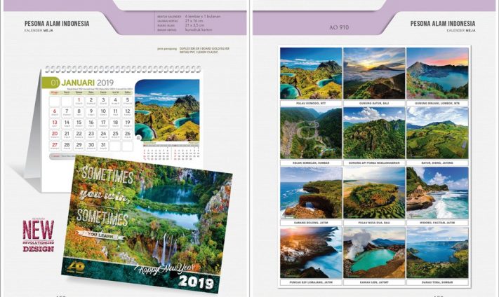 Kalender Meja 2019 dengan 32 Desain Standard Special Exclusive Executive Jumbo