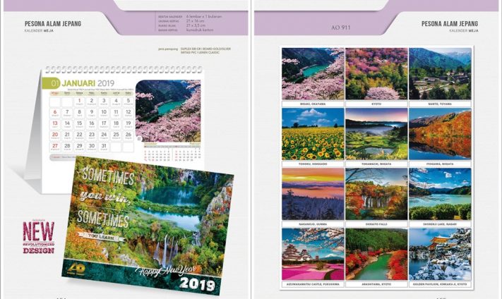 Kalender Meja 2019 dengan 32 Desain Standard Special Exclusive Executive Jumbo