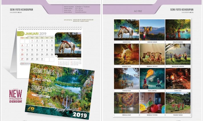 Kalender Meja 2019 dengan 32 Desain Standard Special Exclusive Executive Jumbo