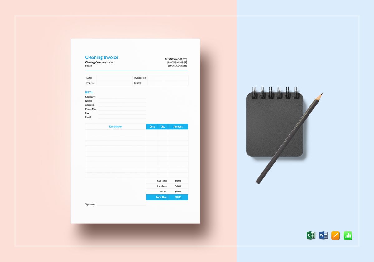 Template Invoice Faktur Format