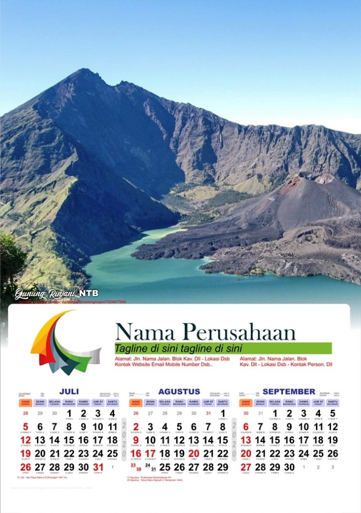 Template Download Calendar Vector Lengkap