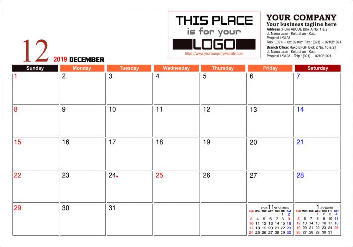 Kalender Meja 2020 Konstruksi Template