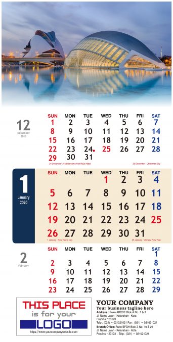 Kalender Dinding 2020 Tema Bisnis Perusahaan Free Download Vector PDF