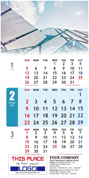 Kalender Dinding 2020 Tema Bisnis Perusahaan Free Download Vector PDF