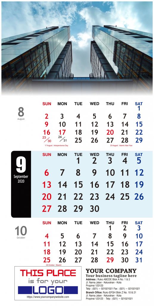 Kalender Dinding 2020 Tema Bisnis Perusahaan Free Download Vector PDF