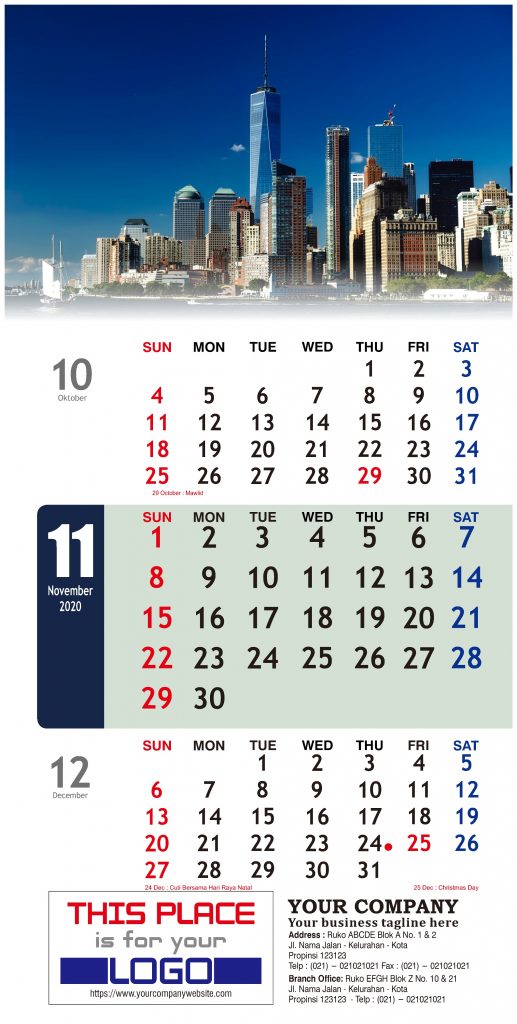 Kalender Dinding 2020 Tema Bisnis Perusahaan Free Download Vector PDF