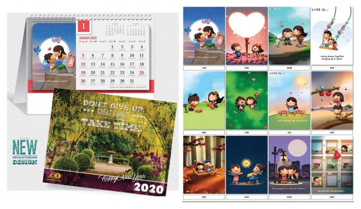 Kalender Meja 2020 Desain AO Blangko