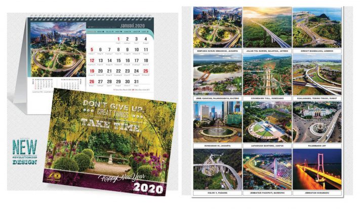 Kalender Meja 2020 Desain AO Blangko