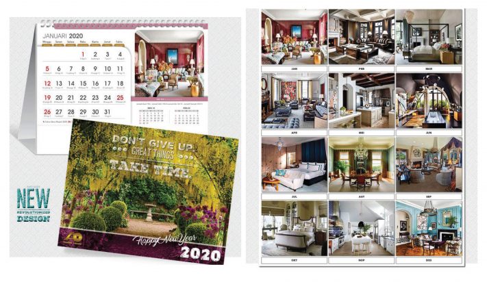 Kalender Meja 2020 Desain AO Blangko