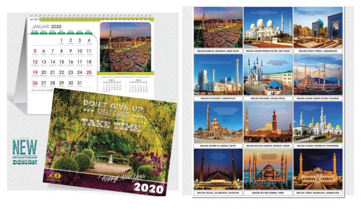 Kalender Meja 2020 Desain AO Blangko