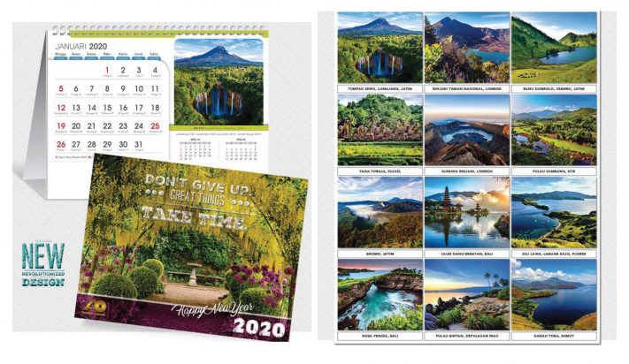 Kalender Meja 2020 Desain AO Blangko