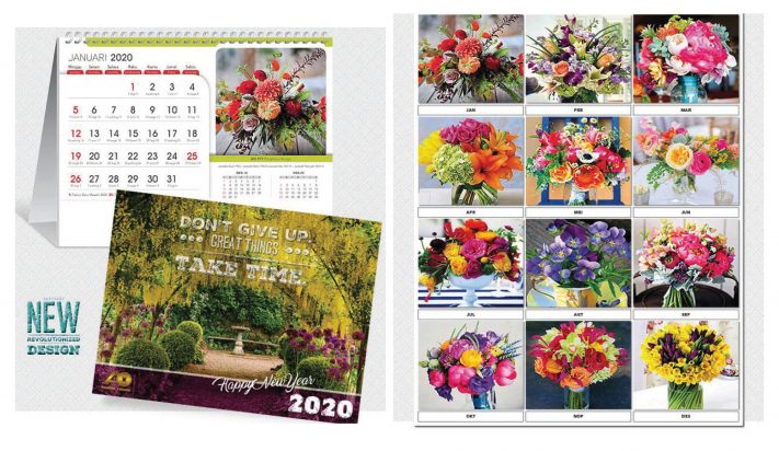 Kalender Meja 2020 Desain AO Blangko