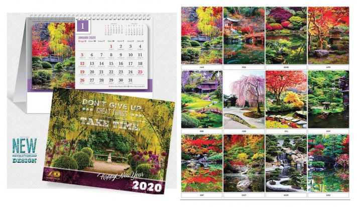Kalender Meja 2020 Desain AO Blangko
