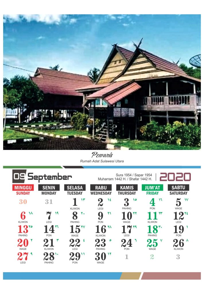 Kalender 2020 Rumah Adat Indonesia
