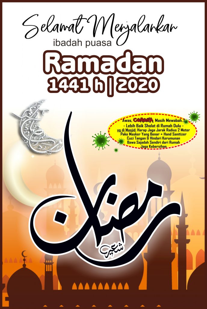 Banner Ramadhan 1441 2020 + Covid 19 Free Download Vector CDR Pdf