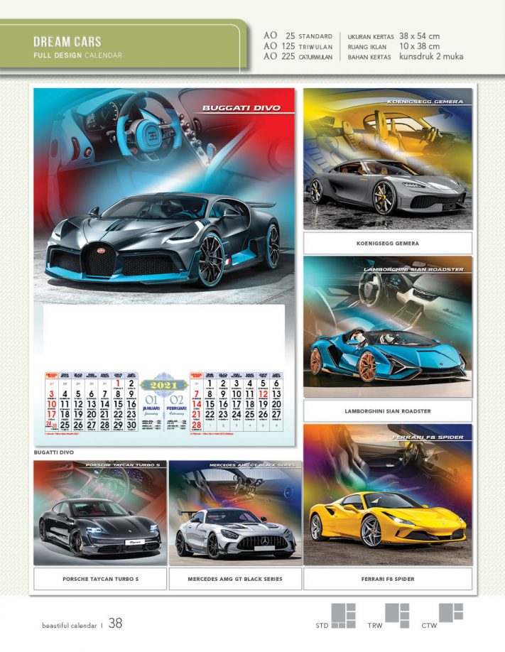 Kalender Dinding AO 2021 Full Design Standard
