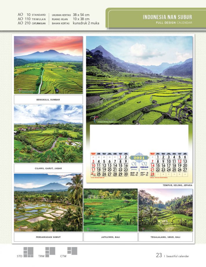 Kalender Dinding AO 2021 Full Design Standard