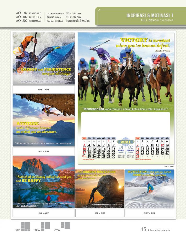 Kalender Dinding AO 2021 Full Design Standard