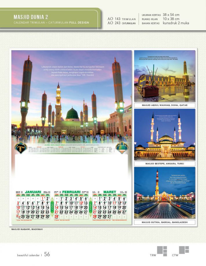 Kalender 2021 Triwulan