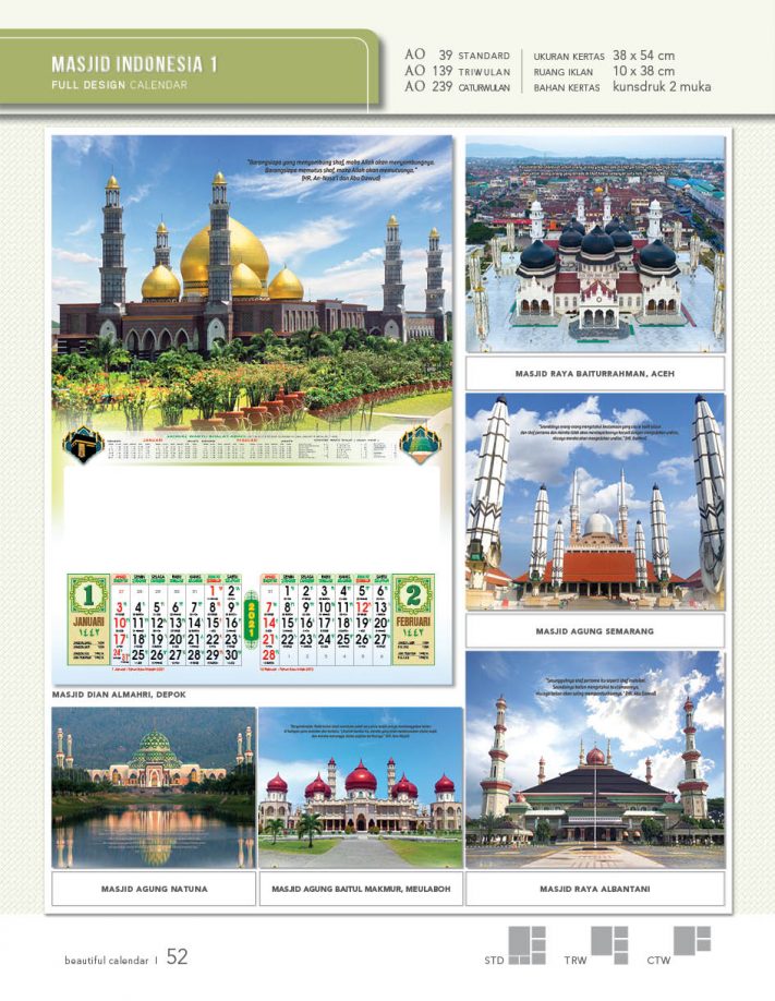 Kalender Dinding AO 2021 Full Design Standard