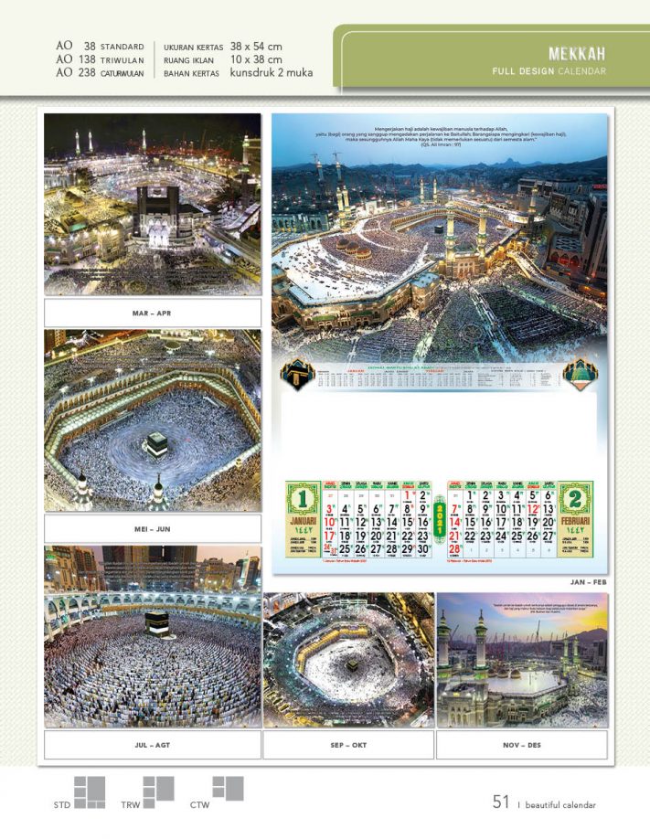 Kalender Dinding AO 2021 Full Design Standard