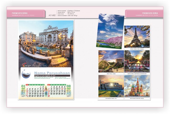 Kalender Dinding Dua Bulanan Edisi Lux Blangko AO