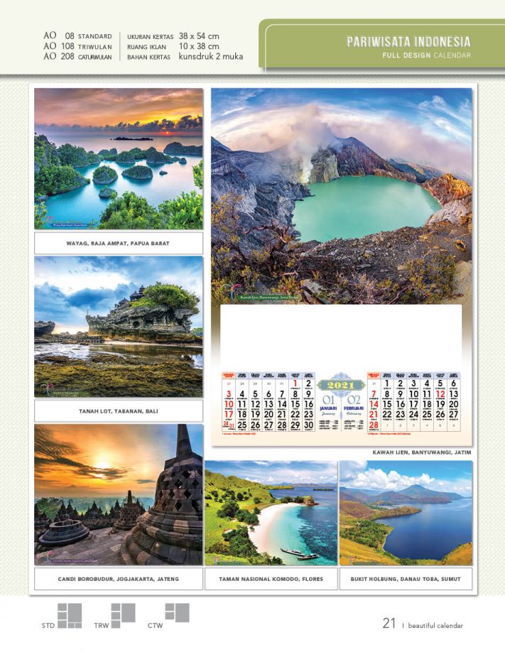Kalender Dinding AO 2021 Full Design Standard