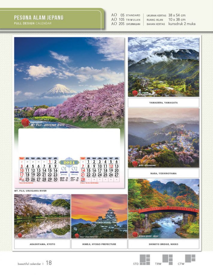 Kalender Dinding AO 2021 Full Design Standard