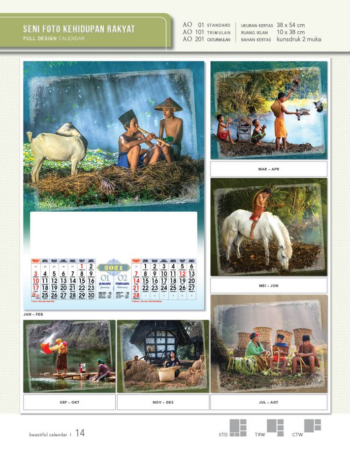 Kalender Dinding AO 2021 Full Design Standard