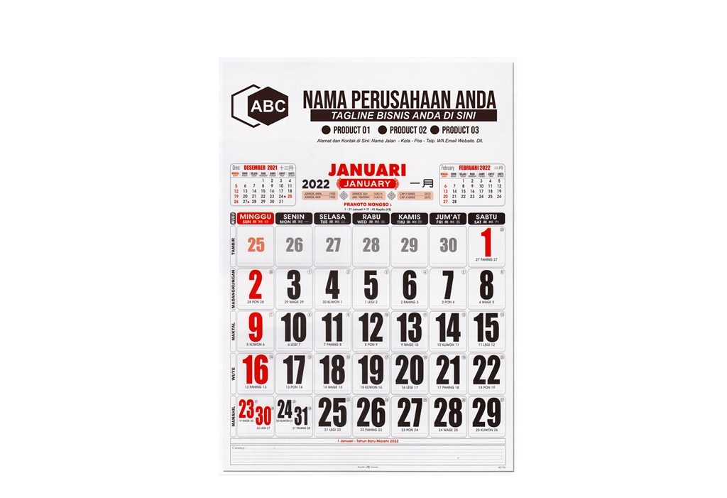 Kalender Lux 2022 AO Semi Lux